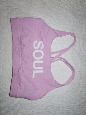 Lululemon Energy Bra Pink “Soul” Strappy Back Size 8